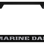 Marine Dad Stainless Steel Frame - Laser Etched Black