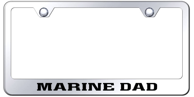 Marine Dad Stainless Steel Frame - Laser Etched Mirrored