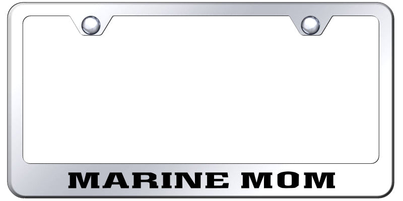 Marine Mom Stainless Steel Frame - Laser Etched Mirrored