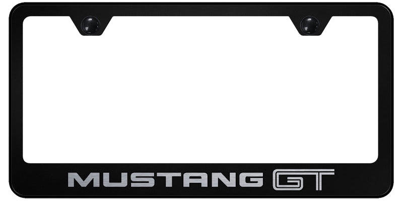 Mustang GT Stainless Steel Frame - Laser Etched Black