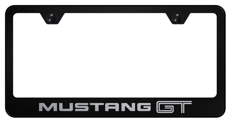 Mustang GT Stainless Steel Frame - Laser Etched Black