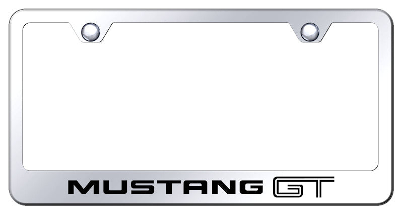 Mustang GT Stainless Steel Frame - Laser Etched Mirrored