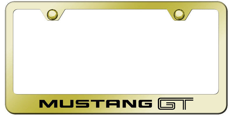 Mustang GT Stainless Steel Frame - Laser Etched Gold