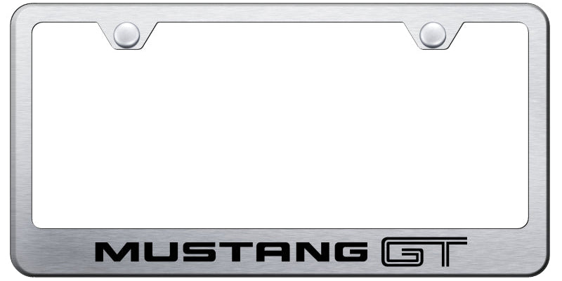 Mustang GT Stainless Steel Frame - Laser Etched Brushed