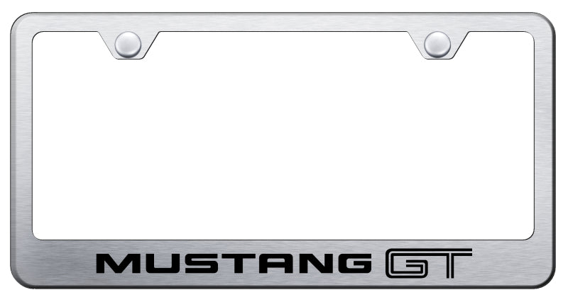 Mustang GT Stainless Steel Frame - Laser Etched Brushed