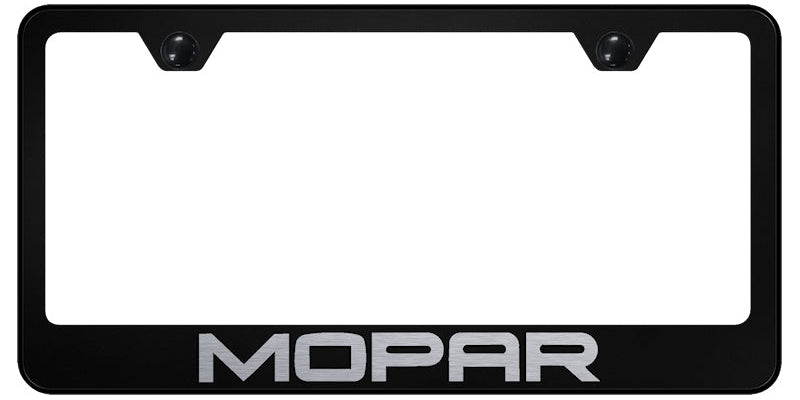 Mopar Stainless Steel Frame - Laser Etched Black