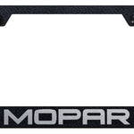 Mopar Stainless Steel Frame - Laser Etched Rugged Black