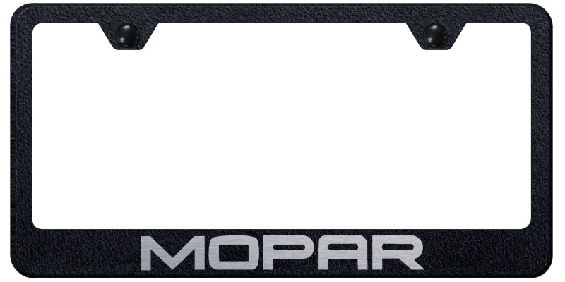 Mopar Stainless Steel Frame - Laser Etched Rugged Black