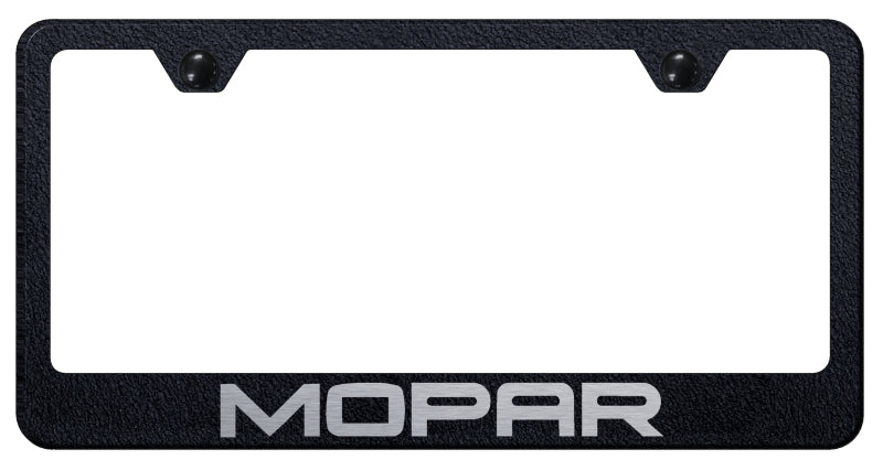 Mopar Stainless Steel Frame - Laser Etched Rugged Black