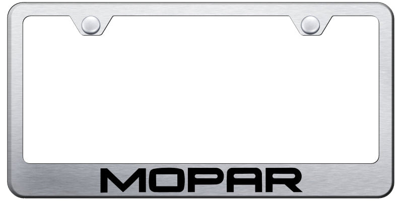 Mopar Stainless Steel Frame - Laser Etched Brushed