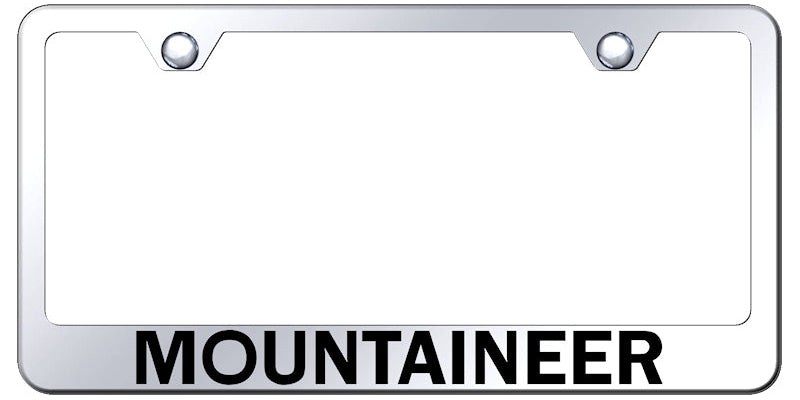 Mountaineer Stainless Steel Frame - Laser Etched Mirrored