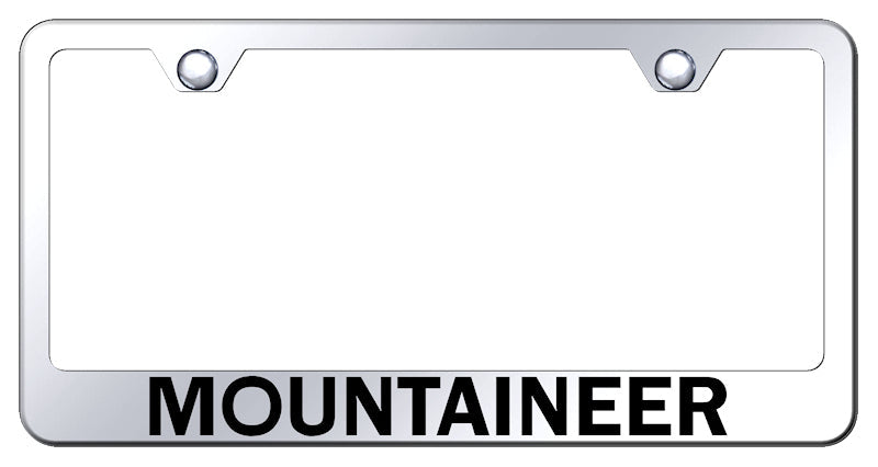 Mountaineer Stainless Steel Frame - Laser Etched Mirrored