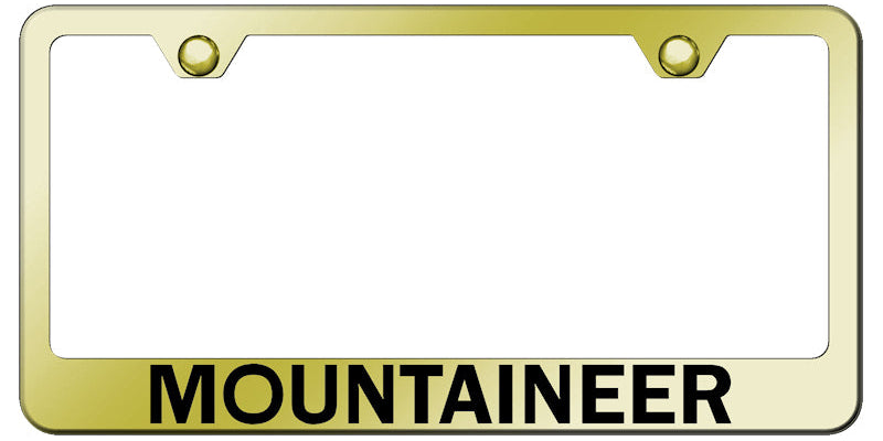 Mountaineer Stainless Steel Frame - Laser Etched Gold