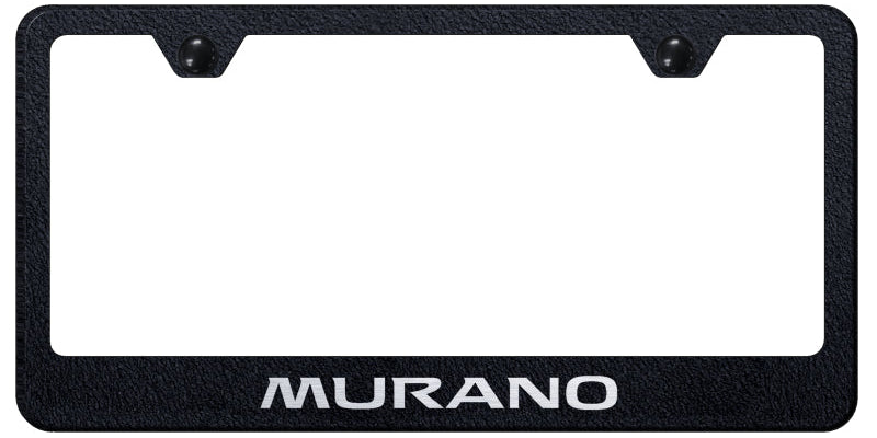 Murano Stainless Steel Frame - Laser Etched Rugged Black