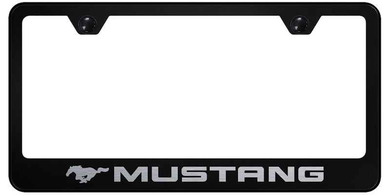 Mustang Stainless Steel Frame - Laser Etched Black