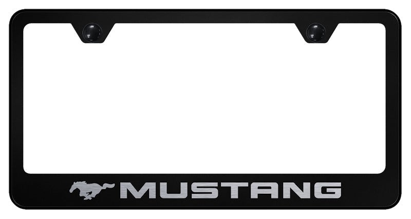 Mustang Stainless Steel Frame - Laser Etched Black