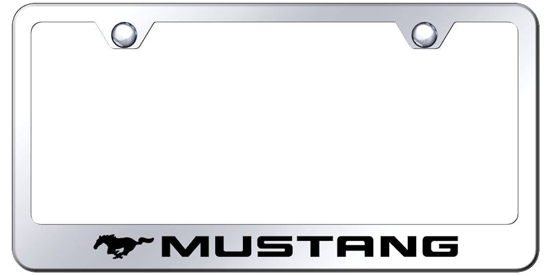 Mustang Stainless Steel Frame - Laser Etched Mirrored