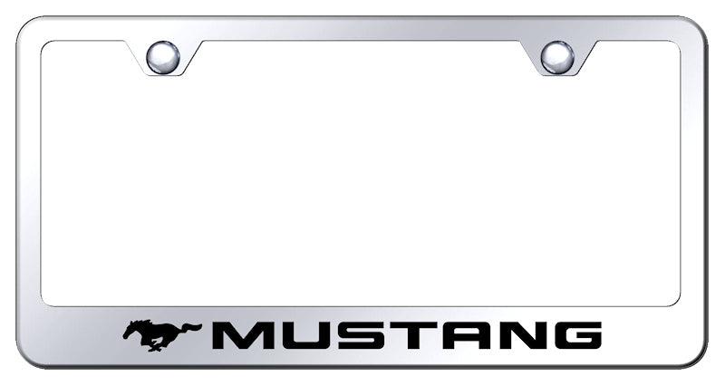 Mustang Stainless Steel Frame - Laser Etched Mirrored