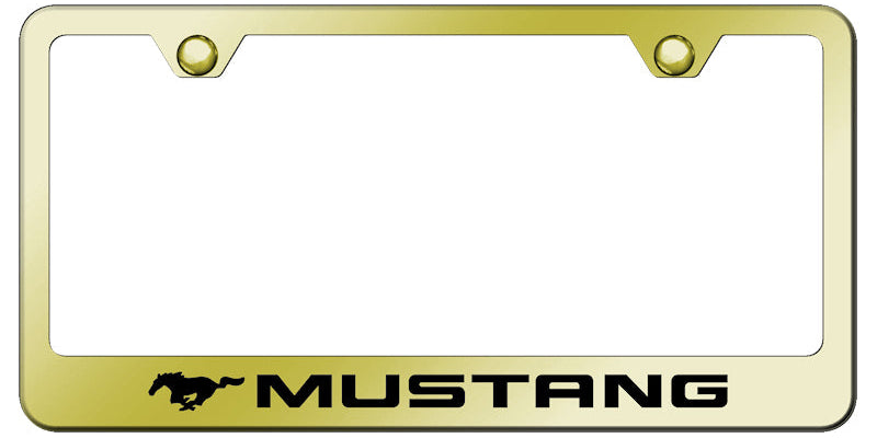 Mustang Stainless Steel Frame - Laser Etched Gold