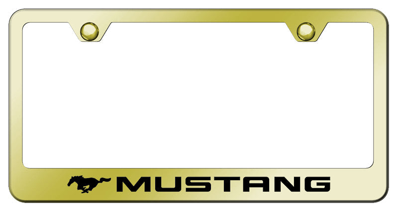 Mustang Stainless Steel Frame - Laser Etched Gold