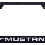 Mustang Stainless Steel Frame - Laser Etched Rugged Black