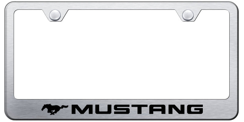 Mustang Stainless Steel Frame - Laser Etched Brushed