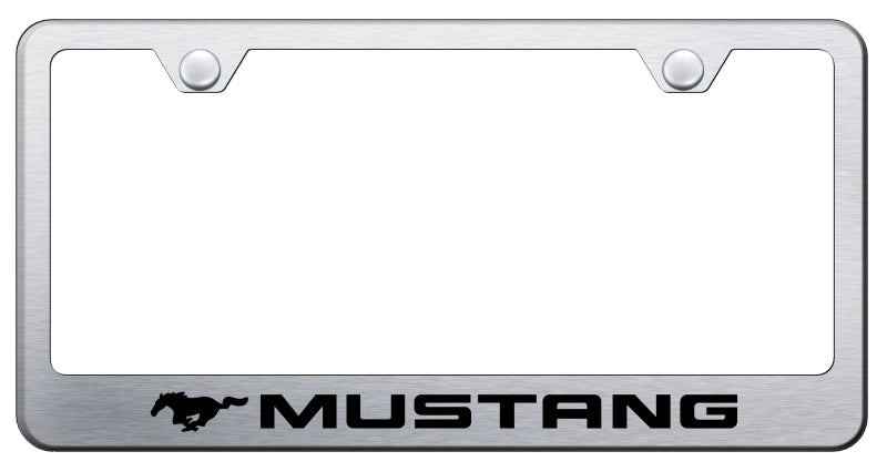 Mustang Stainless Steel Frame - Laser Etched Brushed