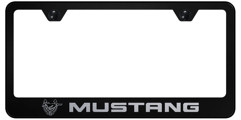 Mustang 45th Anniversary Stainless Frame - Etched Black