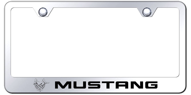 Mustang 45th Anniversary Stainless Frame - Etched Mirrored