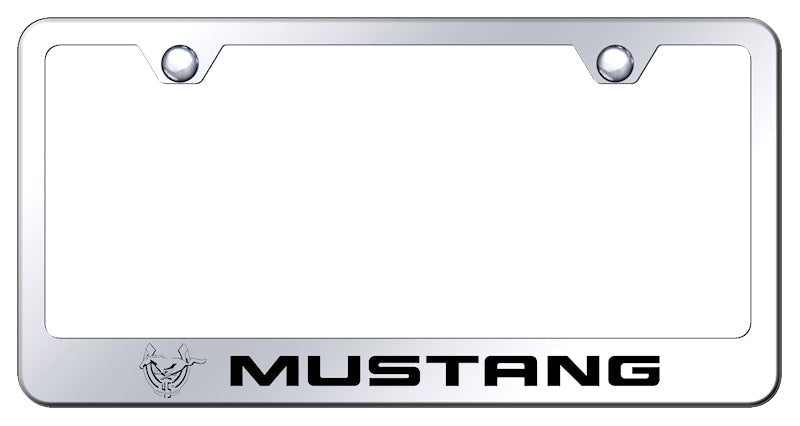 Mustang 45th Anniversary Stainless Frame - Etched Mirrored