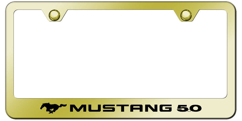 Mustang 5.0 Stainless Steel Frame - Laser Etched Gold