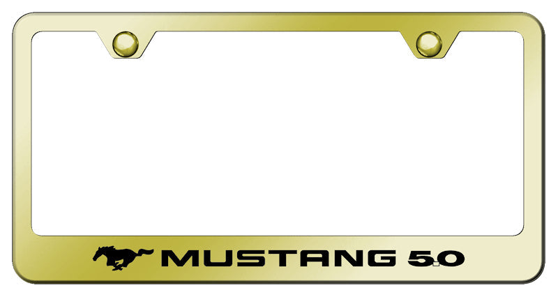 Mustang 5.0 Stainless Steel Frame - Laser Etched Gold