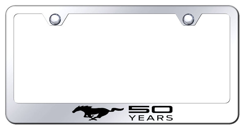 Mustang 50 Years Stainless Steel Frame - Etched Mirrored