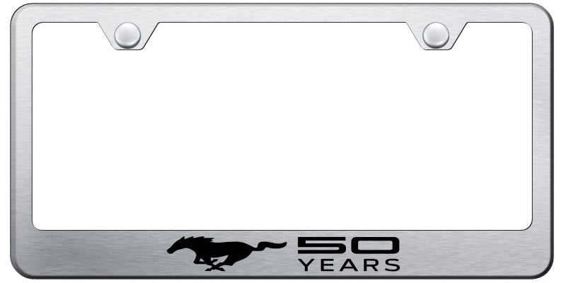 Mustang 50 Years Stainless Steel Frame - Etched Brushed