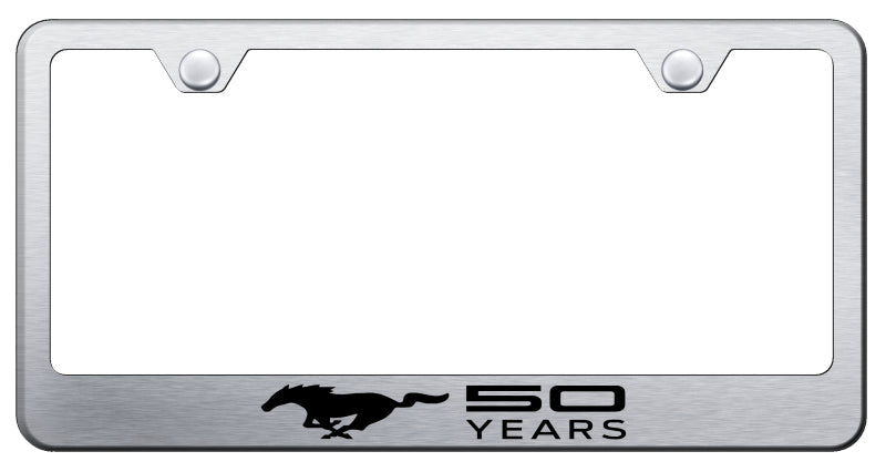 Mustang 50 Years Stainless Steel Frame - Etched Brushed