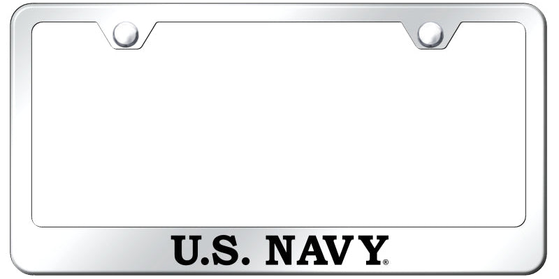 U.S. Navy Stainless Steel Frame - Laser Etched Mirrored