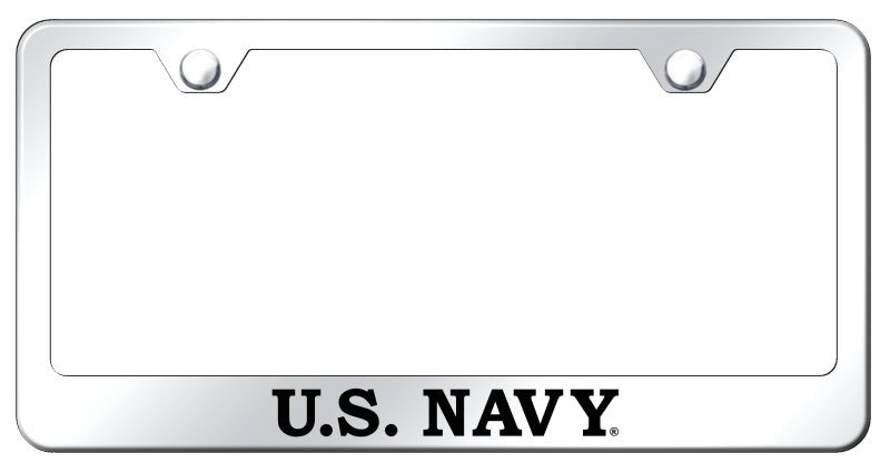 U.S. Navy Stainless Steel Frame - Laser Etched Mirrored