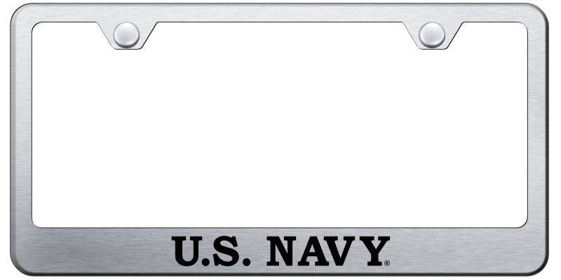 U.S. Navy Stainless Steel Frame - Laser Etched Brushed