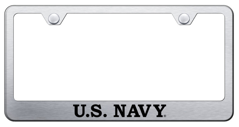 U.S. Navy Stainless Steel Frame - Laser Etched Brushed