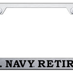 U.S. Navy Retired Stainless Steel Frame - Etched Brushed