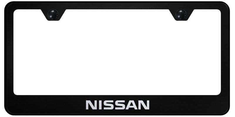 Nissan Stainless Steel Frame - Laser Etched Black