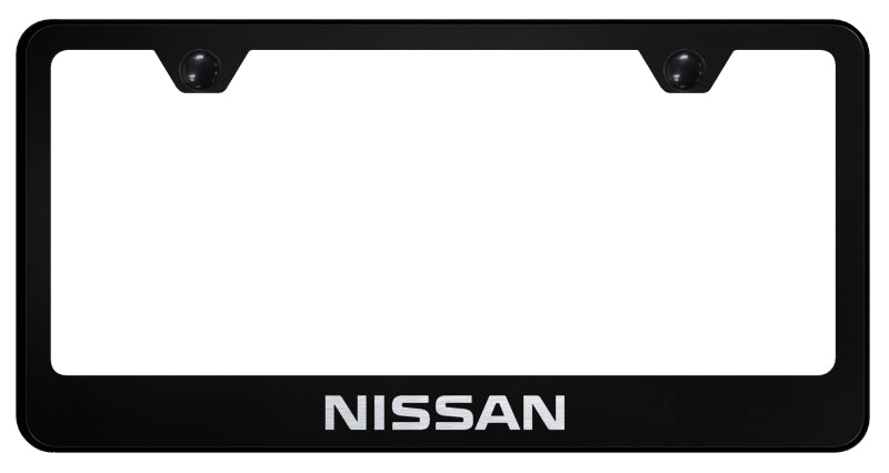 Nissan Stainless Steel Frame - Laser Etched Black