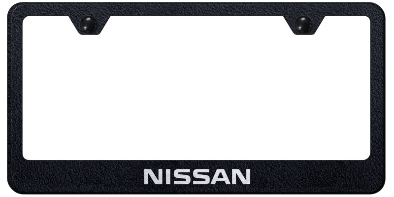 Nissan Stainless Steel Frame - Laser Etched Rugged Black