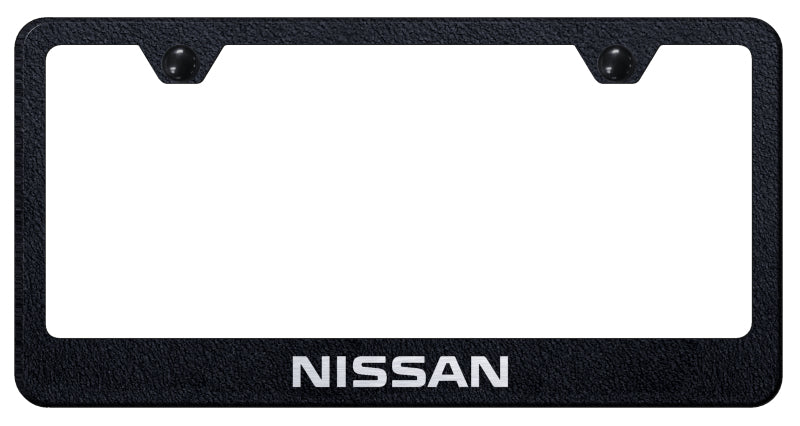 Nissan Stainless Steel Frame - Laser Etched Rugged Black