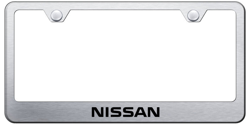 Nissan Stainless Steel Frame - Laser Etched Brushed