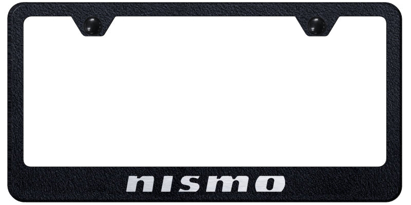 Nismo Stainless Steel Frame - Laser Etched Rugged Black