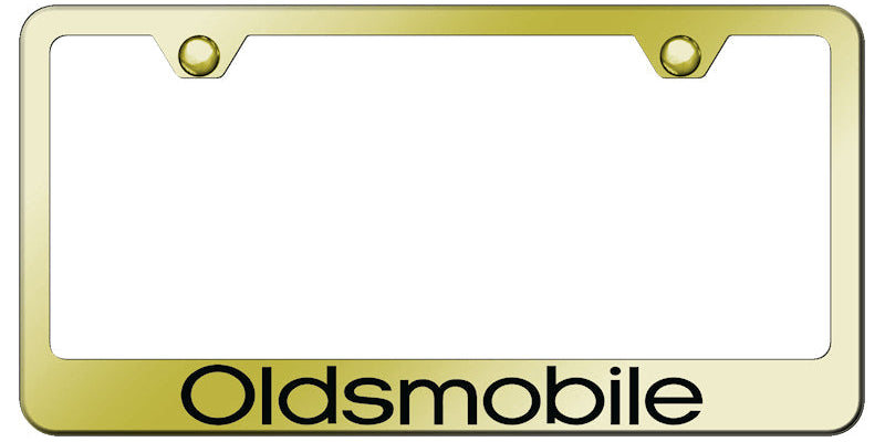 Oldsmobile Stainless Steel Frame - Laser Etched Gold