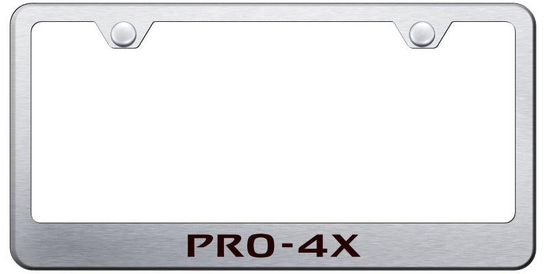 Pro-4X Stainless Steel Frame - Laser Etched Brushed