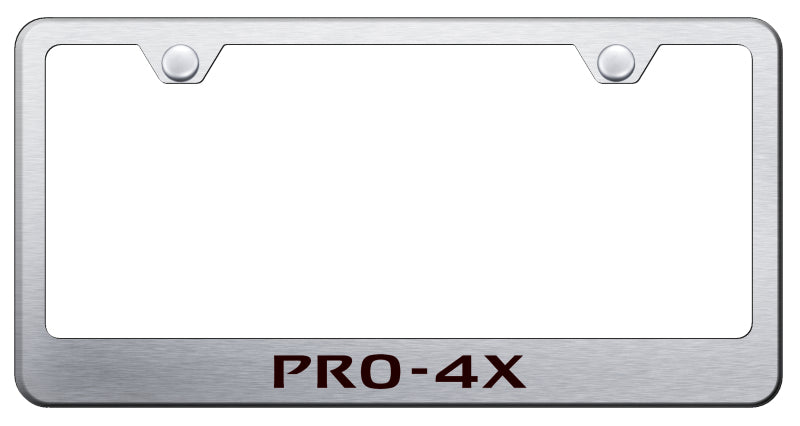 Pro-4X Stainless Steel Frame - Laser Etched Brushed