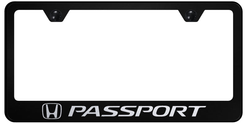 Passport Stainless Steel Frame - Laser Etched Black